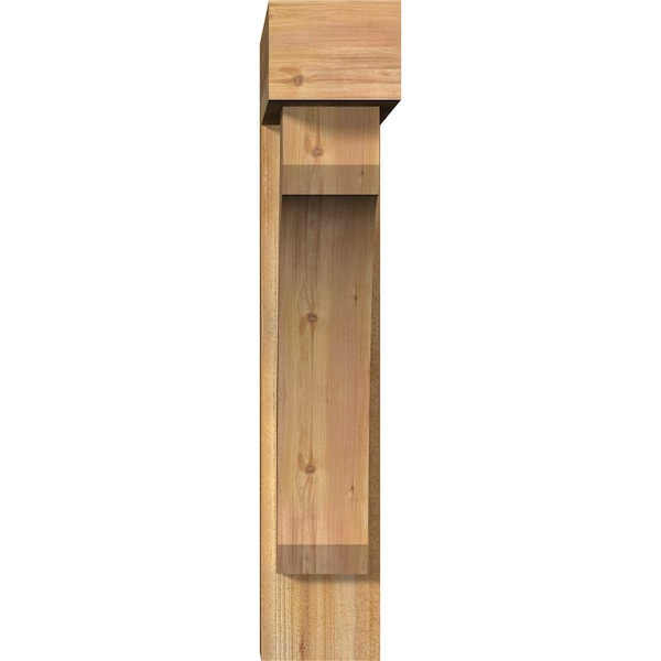 Legacy Block Rough Sawn Bracket W/ Offset Brace, Western Red Cedar, 8W X 30D X 42H